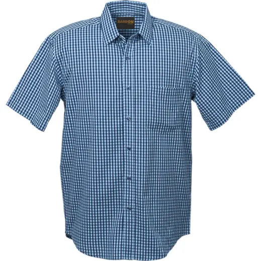 Unity Check Lounge Short Sleeve Sky Blue